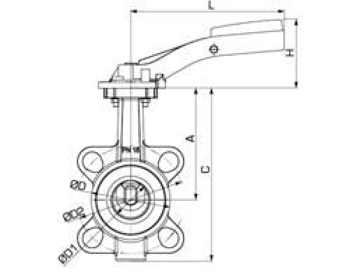 Поворотный дисковый затвор ESBE VBF125 DN20