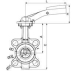 Поворотный дисковый затвор ESBE VBF125 DN20