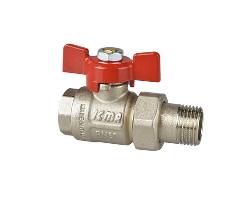 Кран шаровой ICMA с американкой 1/2" бабочка