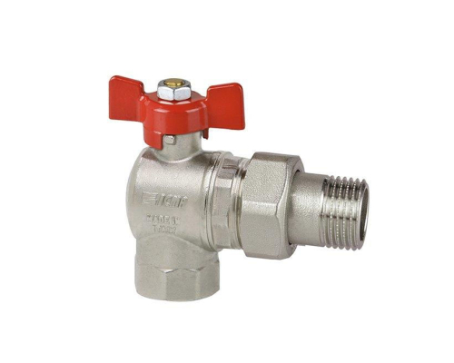 Кран шаровой ICMA угловой с американкой 1/2" бабочка