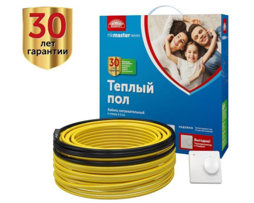 Нагревательный кабель Национальный комфорт БНК Мастер 14,5 м/150 Вт с терморегулятором
