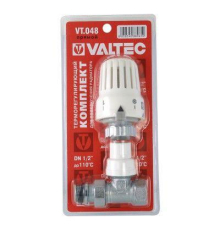 Клапан с термостатической головкой Valtec для радиаторов, прямой 1/2"