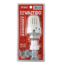 Клапан с термостатической головкой Valtec для радиаторов, угловой 1/2"