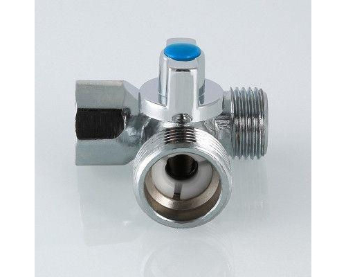 Кран шаровой тройник Valtec д/подкл. сантех. приб. 1/2"х3/4"х1/2"