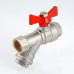 Кран шаровой Valtec со встроенным фильтром, рукоятка бабочка 1/2" вн.-вн.