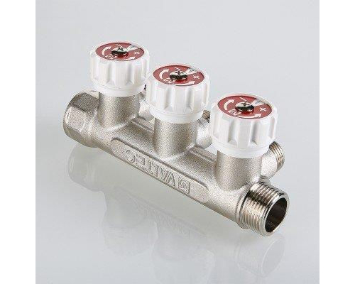 Коллектор с регулирующими вентилями Valtec 3/4", 2 х 1/2"