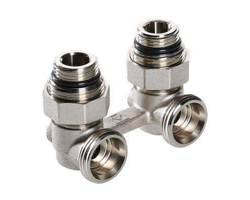 Узел угловой Valtec 1/2" x 3/4" (евроконус) для нижнего подключения радиатора