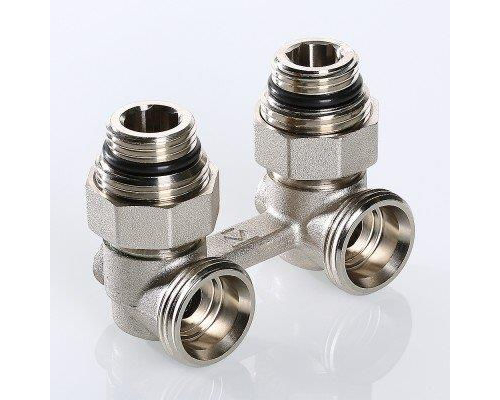 Узел угловой Valtec 1/2" x 3/4" (евроконус) для нижнего подключения радиатора