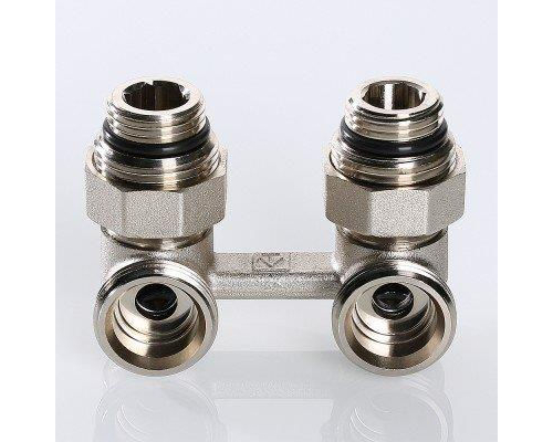 Узел угловой Valtec 1/2" x 3/4" (евроконус) для нижнего подключения радиатора