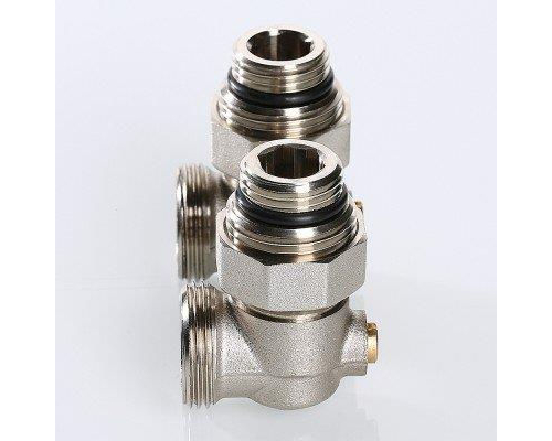 Узел угловой Valtec 1/2" x 3/4" (евроконус) для нижнего подключения радиатора