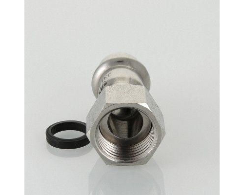 Пресс-фитинг из нержавеющей стали Valtec с накидной гайкой 12 мм x 1/2