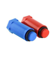 Комплект длинных полипропиленовых пробок Valtec с резьбой 1/2 (красная + синяя)