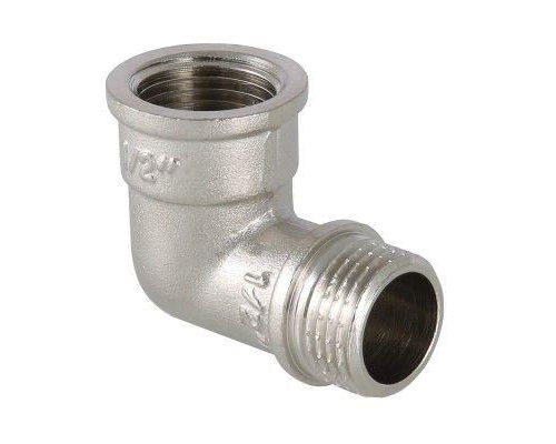 Угольник латунный Valtec с переходом на нар.р. 1/2"