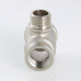 Тройник латунный Valtec с переходом на нар.р. 3/4"-1/2"-1/2"