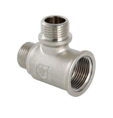 Тройник латунный Valtec с двумя переходами на нар.р. 3/4"-1/2"-3/4"