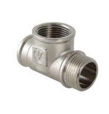 Тройник латунный Valtec с переходом на нар.р. 1/2" VTr.134