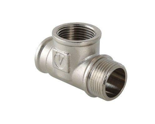Тройник латунный Valtec с переходом на нар.р. 1/2" VTr.134