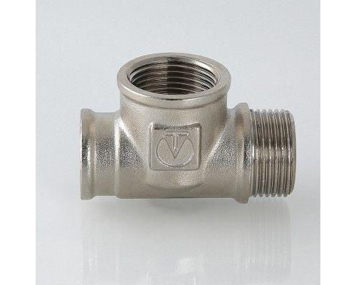 Тройник латунный Valtec с переходом нар.р. 3/4"