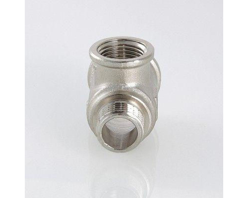 Тройник Valtec с переходом на нар.р. 3/4"-1/2"-1/2"
