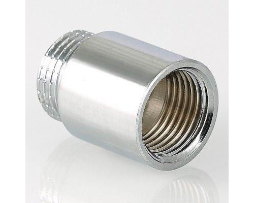 Удлинитель латунный хромированный Valtec 1/2" 15 мм