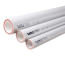 Полипропиленовая труба армированная стекловолокном Valtec PP-FIBER PN 20, 20 мм (белый, по 2 м)